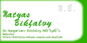 matyas bikfalvy business card